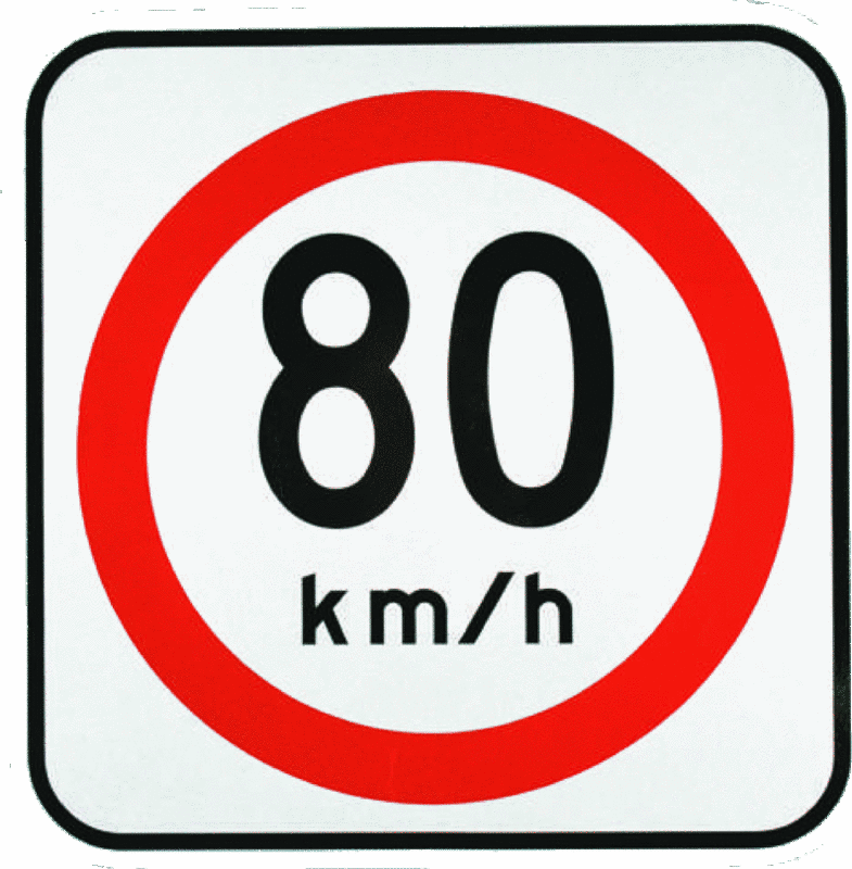 Señal preventiva límite de velocidad